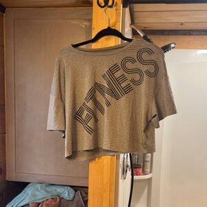 SHEIN Gray Graphic Crop Top